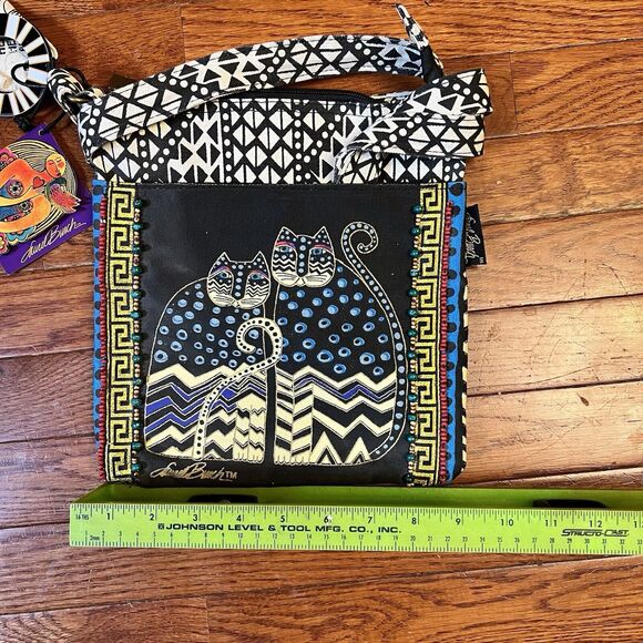 LAUREL BURCH Cat Kitten Egyptian Turquoise Crossbody Purse NWT - Picture 3 of 11
